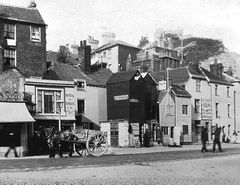 Two-long-lost-pubs-in-Rock-a-Nore-Road.-On-the-left-the-Prince-Albert-and-far-right-the-Star-in-the-East-.-c1905.